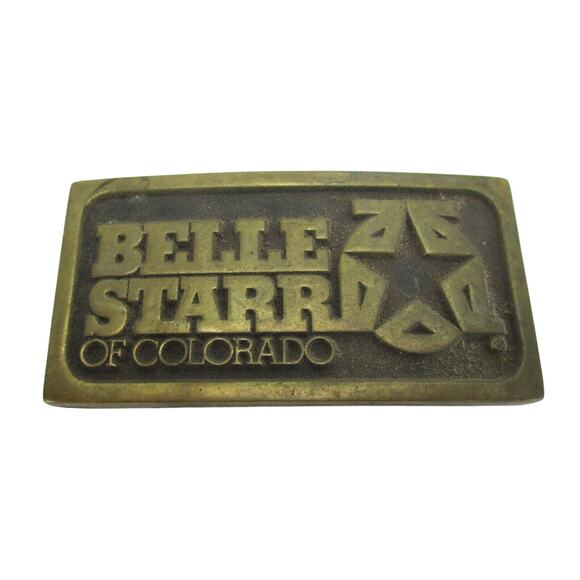 Belle Starr of Colorado Belt Buckle Anacortes Brass Works Belle Starr Outlaw - Picture 1 of 3